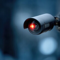 Close-up security camera with red light (1)