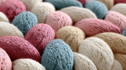 Close-up of colorful knitted texture