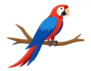 Obraz premium Colorful parrot perched on a branch