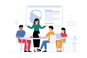 Learning and Education Flat Illustration 