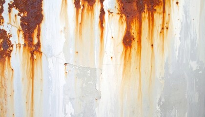 錆が浮かぶ白色金属の抽象背景