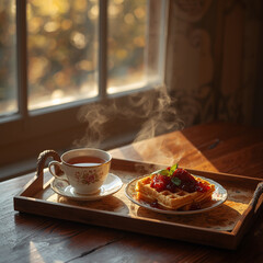 breakfast with coffee