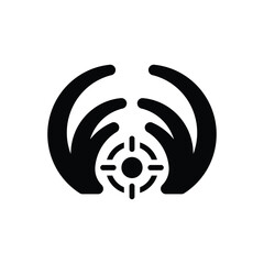 Black solid icon for hunting