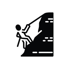 Black solid icon for adventure