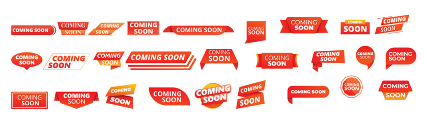  coming soon icon cartoon style