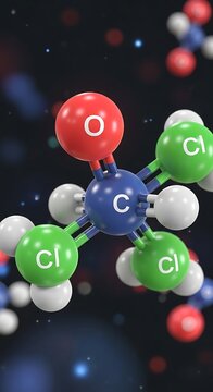 Carbon Tetrachloride Molecular Structure.