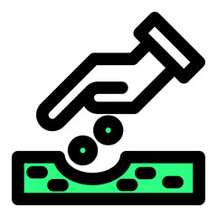 Sow Outline Color Green Icon