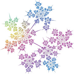 snowflakes on a blue background