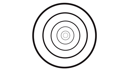Concentric Circle Outline Illustration
