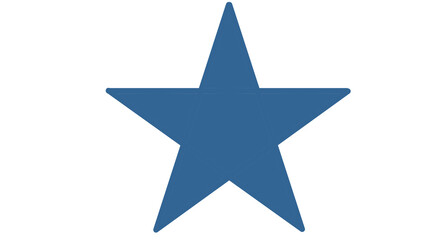 Obraz premium Blue Five-Pointed Star Shape