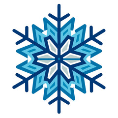 Minimalist color snowflake pattern design