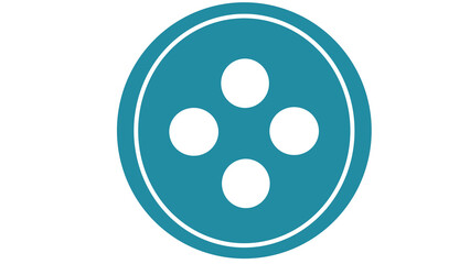 Simple Mint Green Button Icon