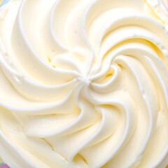 Close-up of swirled, creamy dessert