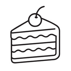 Dessert Line Icons Cozy Illustration