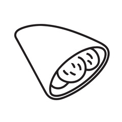 Dessert Line Icons Cozy Illustration