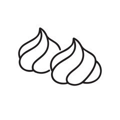 Dessert Line Icons Cozy Illustration