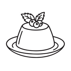 Dessert Line Icons Cozy Illustration