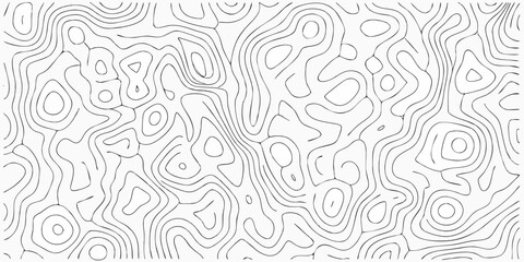 Abstract topographic map lines forming a complex organic pattern on a white background