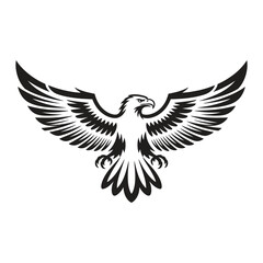 Fototapeta premium Majestic eagle soaring with outstretched wings, symbol of freedom and strength, perfect for logos