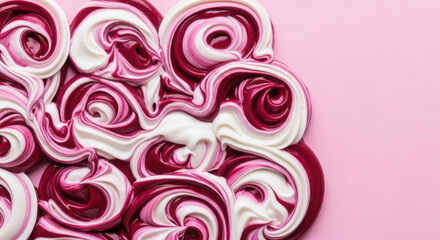 Swirled Lollipops Pink and White Sweet Candy Treat
