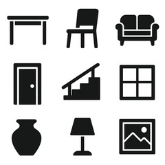 Furniture Icons Vector Illustration