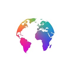 Obraz premium world map globe