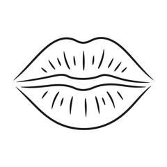 Elegant line art lips, perfect for beauty branding, cosmetic design, and sensual concepts