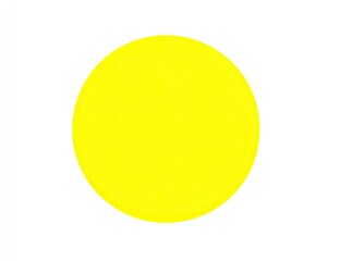 A bright, solid yellow circle against a plain white background