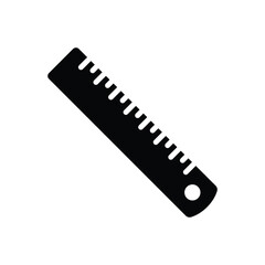 Black solid icon for ruler