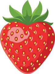 Ripe red strawberry heart shape healthy fruit summer food sweetness delicious freshness vector