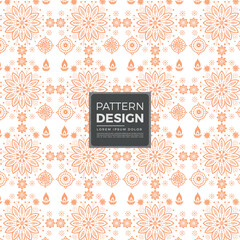 Elegant Floral Pattern Design with Ornate Flower and Star Motifs