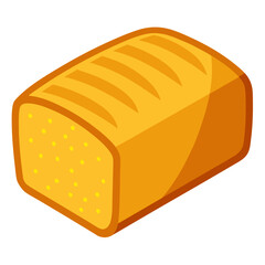 Minimalist corn bread loaf design for advertising