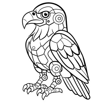 vector illustration of cartoon parrot