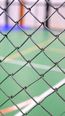 Fototapeta premium Close-up view of a chain-link fence