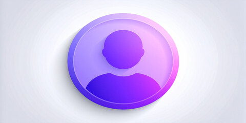 Purple Gradient User Profile Icon Minimalist Avatar Design