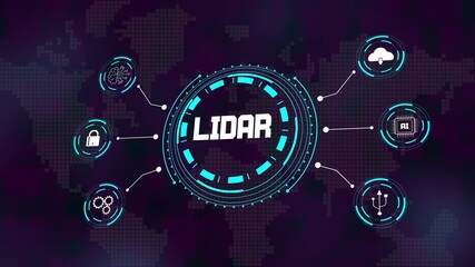 Lidar technology system for autonomous vehicles, mapping, and environmental scanning with digital data processing, smart automation, and future innovation concept - Powered by Adobe