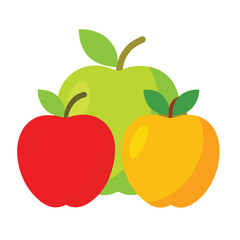 red apple with leaves
