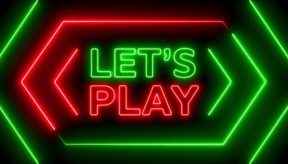 Fototapeta premium Neon Sign Game Start