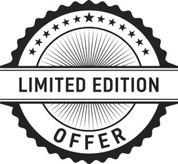 Fototapeta premium Limited edition offer seal retro design vintage style stamp graphic element vector
