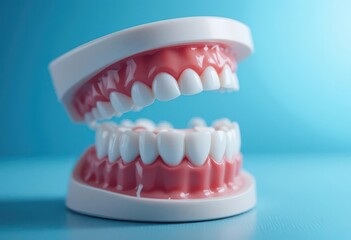 Obraz premium Realistic Dental Implant Close Up View Showcasing Hygiene Aesthetic Restorative Possibilities