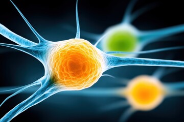 Minimal concept of 3D render immune response attack veins cell division animation lymph antibodies antigens T cells B cells cytokines mitosis particles glow volumetric fog PBR subsurface neutral copy