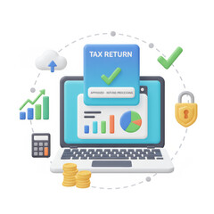 Tax return is approved and your refund is being processed.