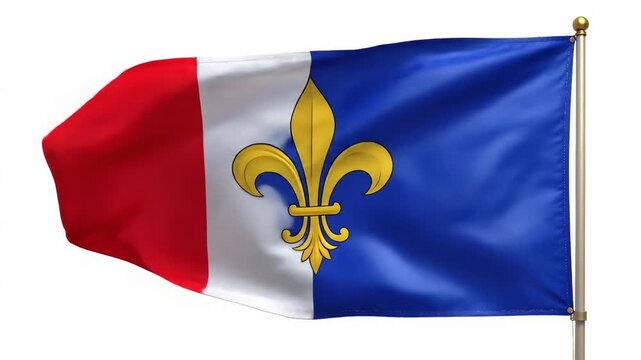 Waving flag with red, white, and blue colors