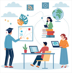 vector illustration of business people