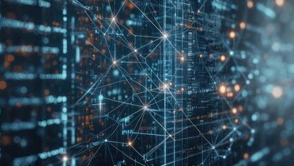 Obraz premium Abstract network of data streams