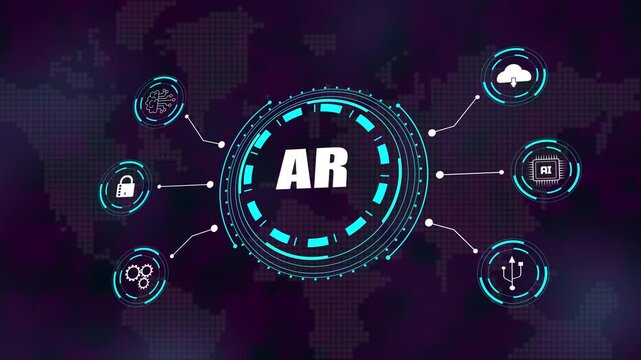 AR augmented reality technology with immersive 3d simulation, virtual reality, metaverse, smart devices, digital innovation, and futuristic interactive solutions