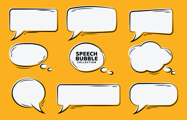Fototapeta premium Cartoon style speech bubble collection