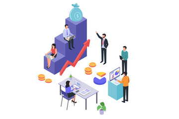 Work and Office Business Illustration