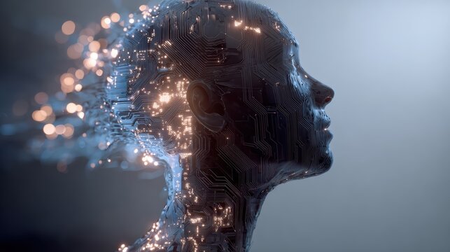 Conceptual visualization of data minimization principles in AI systems design, showcasing responsible artificial intelligence development and privacy-focused technology ethics.