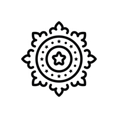 Black line icon for superior quality